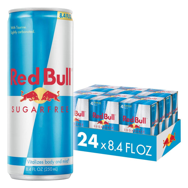 Red Bull Sugar Free Energy Drink, 8.4oz, (4-6-12-24 Pack)