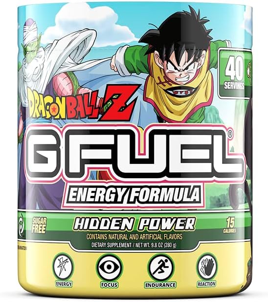 G Fuel Dragon Ball Z Energy Powder, Citrus Freeze Flavor, 9.8oz