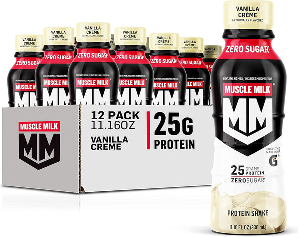 Muscle Milk Genuine Protein Shake, Vanilla Creme, 11.16 Fl Oz, 12 Pack