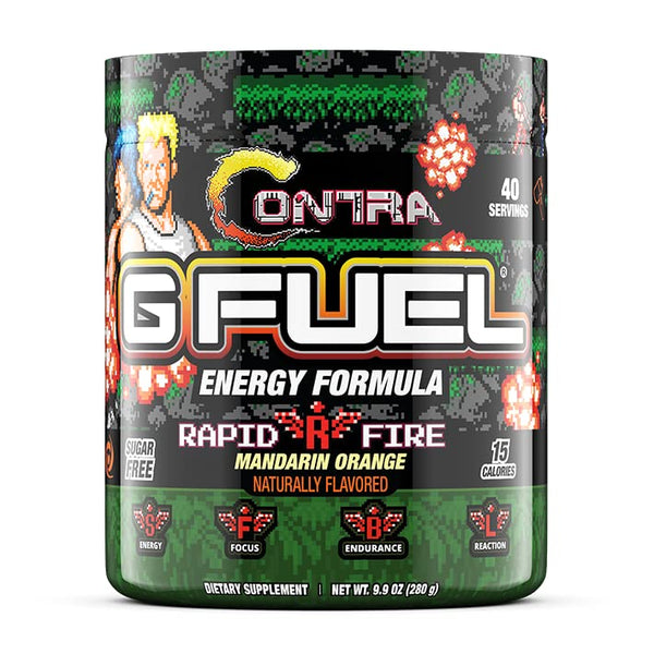 G Fuel Contra Energy Powder, Mandarin Orange Flavor, 9.8oz