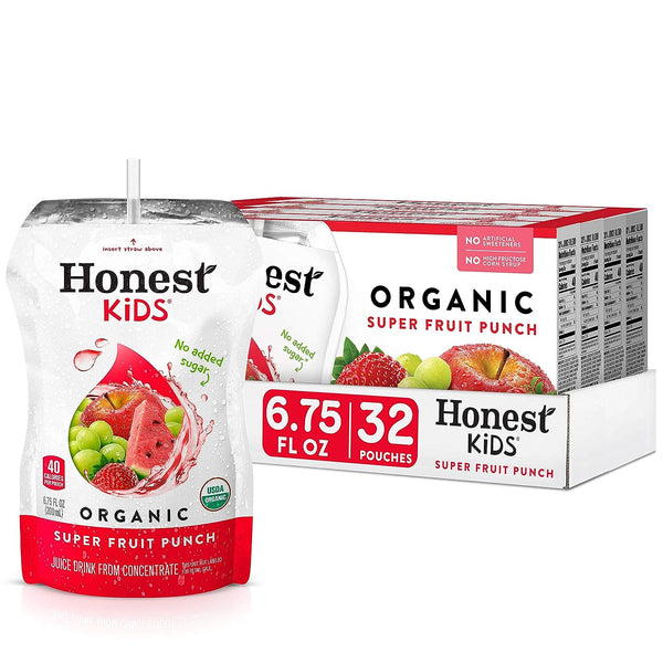 Honest Kids, Super Fruit Punch Juice Drink, 6.75oz, 32 Pack