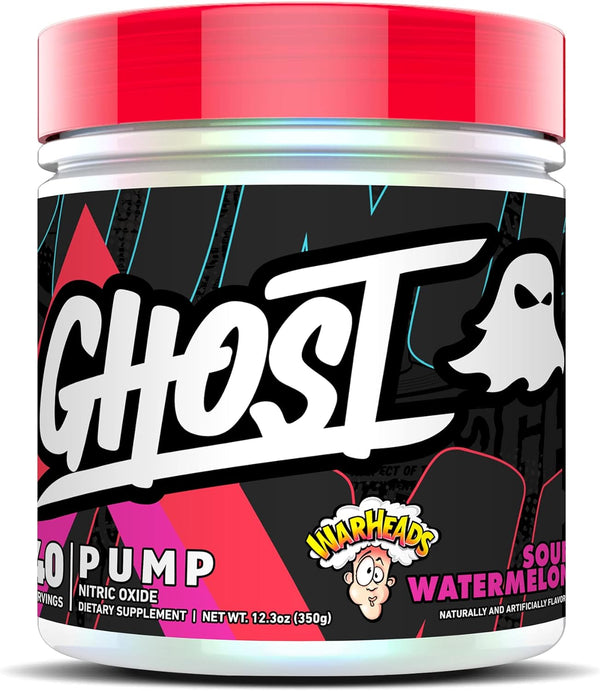 GHOST Pump Nitric Oxide Powder, Warheads Sour Watermelon, 40 Servings