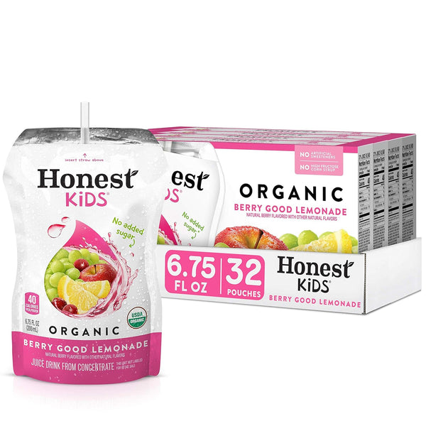 Honest Kids Berry Good Lemonade, Juice Drink, 6.75oz, (32 Pack)