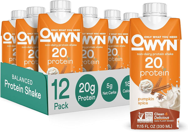 Owyn Vegan Protein Shake, Pumpkin Spice, 12 Pack