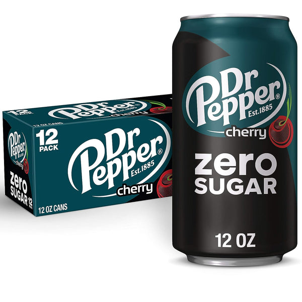 DR Pepper Zero Sugar Soda - Cherry | 12 Pack