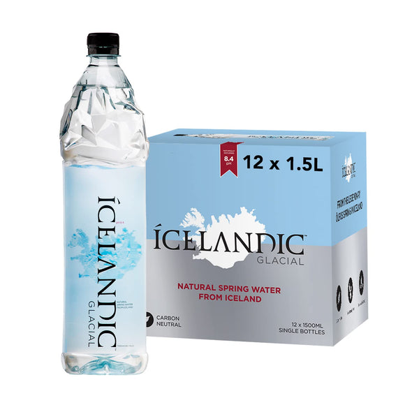 Icelandic Glacial Natural Spring Alkaline Water, 50.7oz (12 pack)