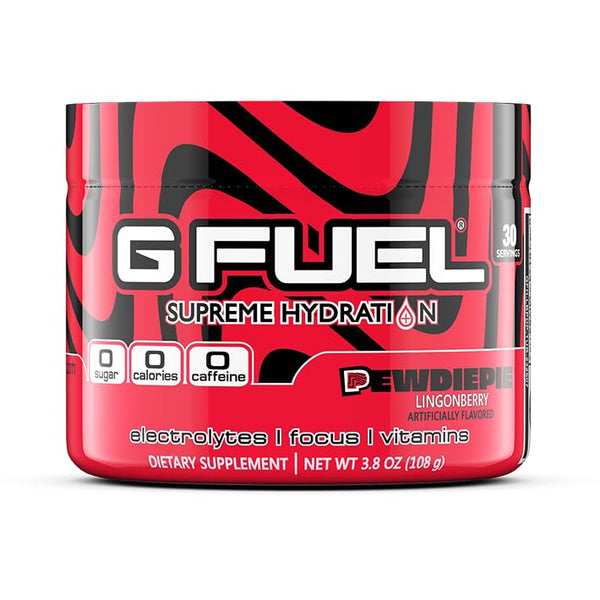 G Fuel PewDiePie Powder, Lingonberry Fruit Flavor 3.3-9.8oz