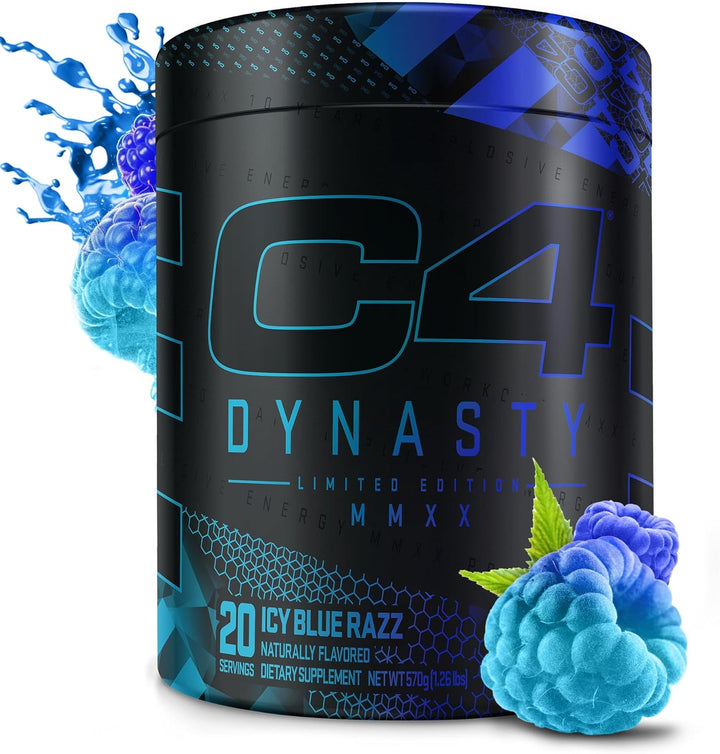 C4 Dynasty MMXX Pre Workout Powder ICY Blue Razz - Leo Smart Traders