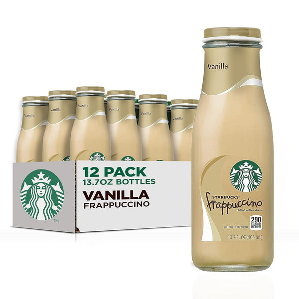 Starbucks Frappuccino Coffee Drink, Vanilla, 13.7oz (12 Pack)