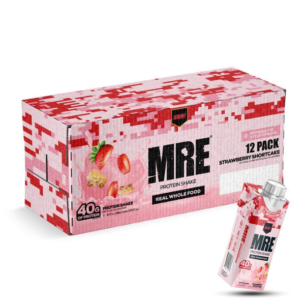 REDCON1 MRE Ready to Drink Protein Shakes, Strawberry Shortcake , 500ml (12 pack)