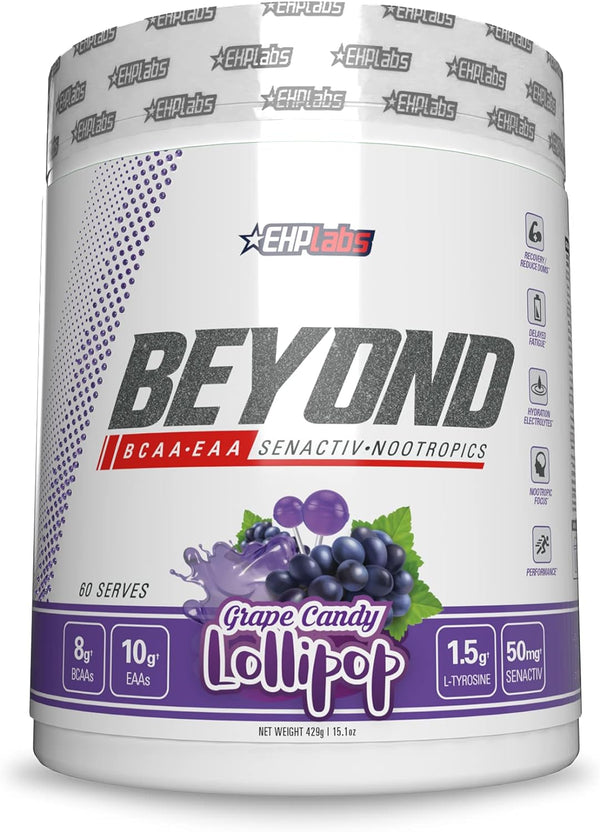 EHPlabs Beyond BCAA Powder Amino Acids Post Workout - Grape Candy Lollipop