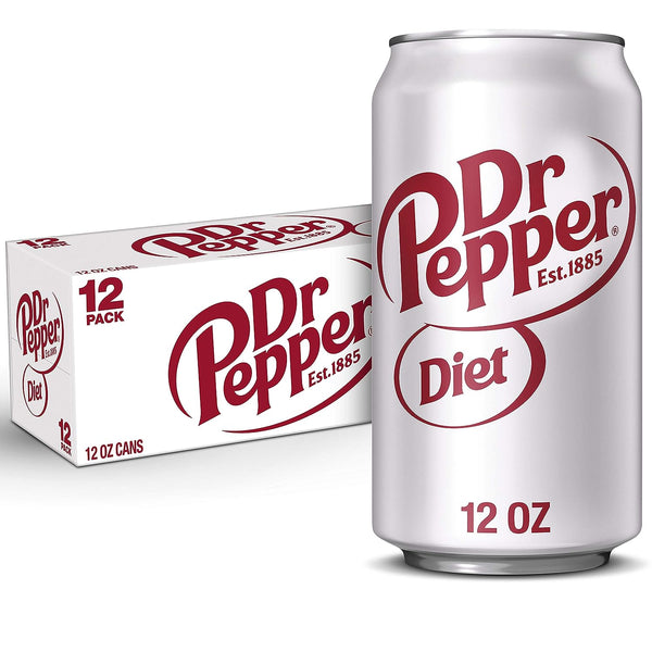 Dr Pepper Diet Soda, 12 Pack / 12 oz