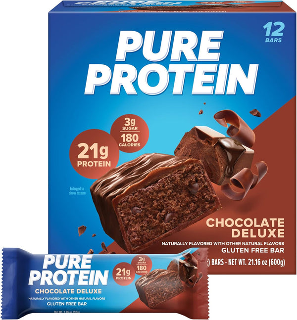 Pure Protein Bars, High Protein, Nutritious Snacks to Support Energy, 1.76 oz, 12 Count