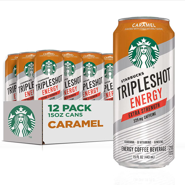 Starbucks Tripleshot Energy Espresso Coffee Beverage, Caramel, 15oz cans (12 Pack)