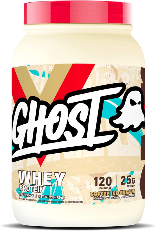 GHOST Whey Protein Powder, Coffee Ice Cream 2LB