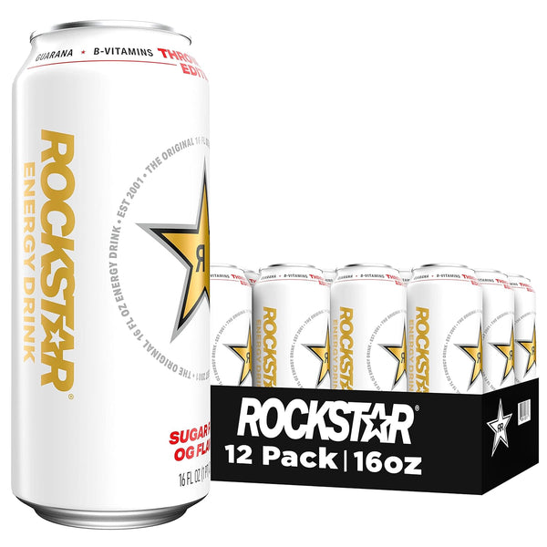 Rockstar Energy Drink Throwback Edition - O.G. Sugar Free | 12 Pack