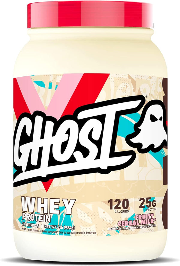 GHOST Whey Protein Powder, Fruity Cereal Milk - 2LB