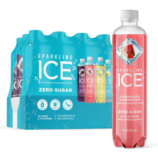 Sparkling Ice Blue Variety Pack, Sparkling Water Zero Sugar Flavored Water, 17oz, (12 Pack)