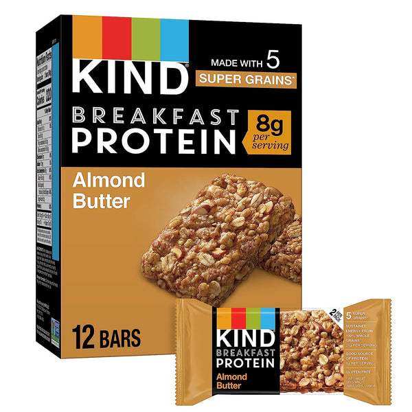 KIND Breakfast, Healthy Snack Bar, Almond Butter, 1.76oz (6 Count)