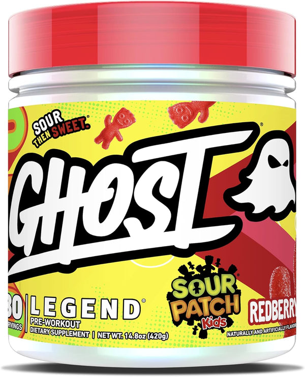 GHOST Legend V3 Pre-Workout, Sour Patch Kids Redberry, 30 Servings