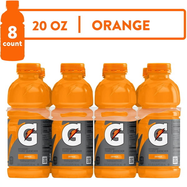 Gatorade Original Thirst Quencher, Orange, 20oz, 8-12 count