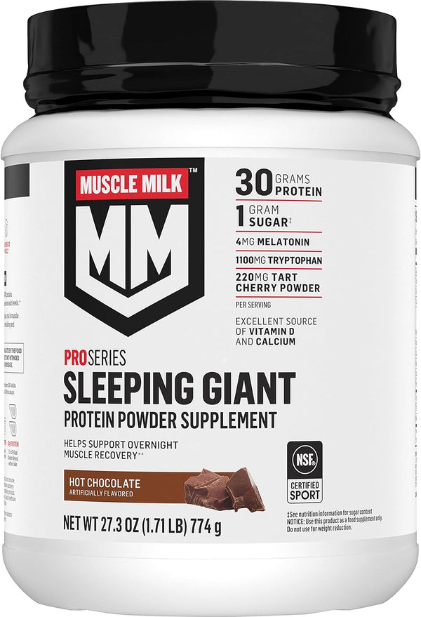 Muscle Milk Pro Series Sleeping Giant Protein Powder Supplement, Hot Chocolate, 1.71 Pound