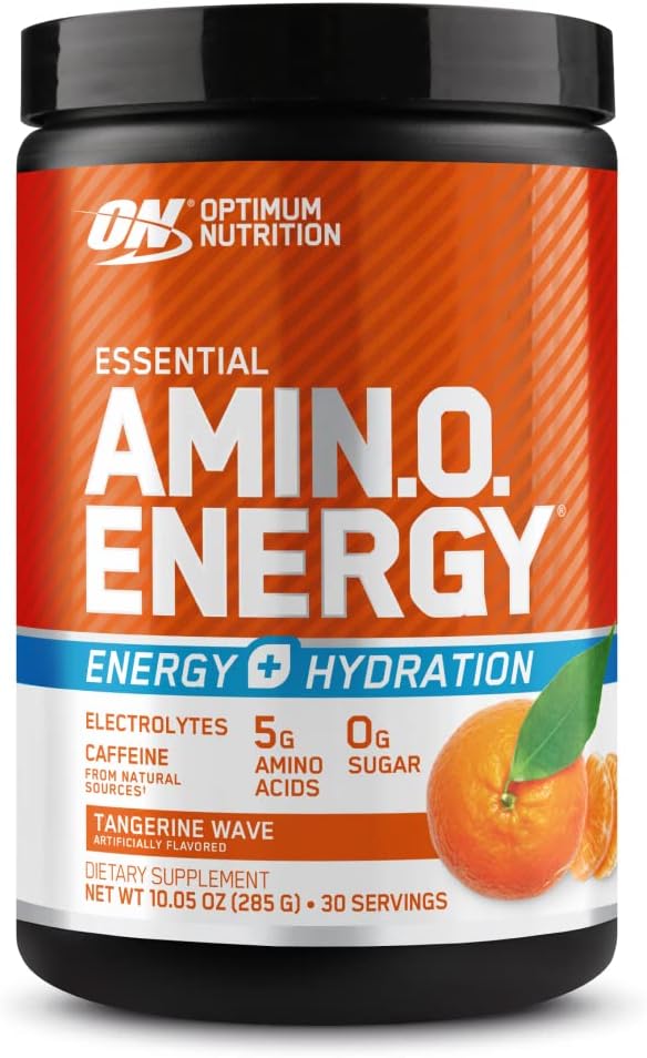 Optimum Nutrition Amino Energy Powder Plus Hydration, Tangerine Wave, 30 Servings