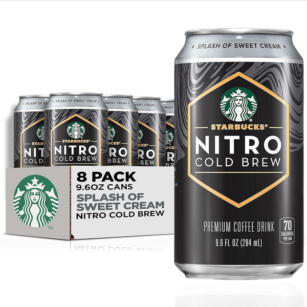 Starbucks Nitro Cold Brew, Splash of Sweet Cream, 9.6oz (8 Pack)