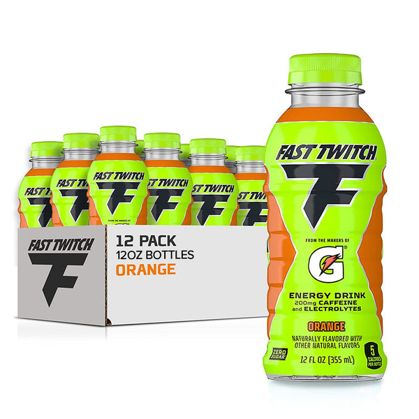 Gatorade Fast Twitch Energy Drink, Orange, 12oz, (12 Pack)