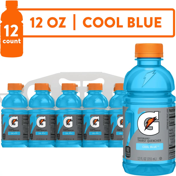 Gatorade Cool Blue Thirst Quencher, 12oz, 12-24 Pack