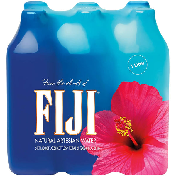 FIJI Natural Artesian Water 1 Liter / 33.8 Fl Oz | 6 Pack