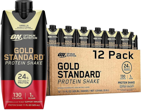 Optimum Nutrition, Gold Standard Protein, Ready to Drink Shake, Vanilla, 4-12 Pack