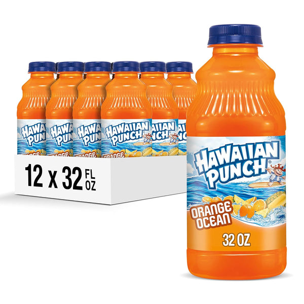 Hawaiian Punch Orange Ocean, 32oz bottle (Pack of 12)