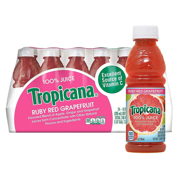 Tropicana Juice, Ruby Red Grapefruit, 10oz (24 Pack)