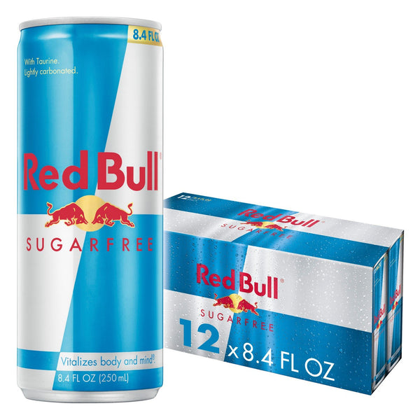 Red Bull Sugarfree, Energy Drink, 8.4-16-20oz (12 Pack)