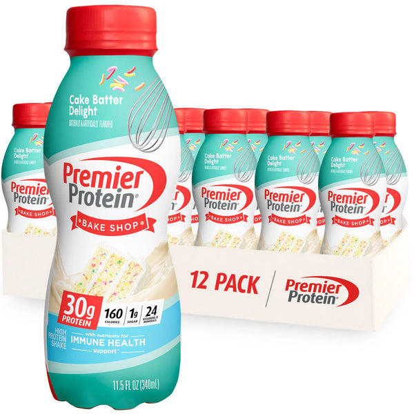 Premier Protein Shake, Cake Batter Delight, 30g Protein, 11.5oz (12 Pack)