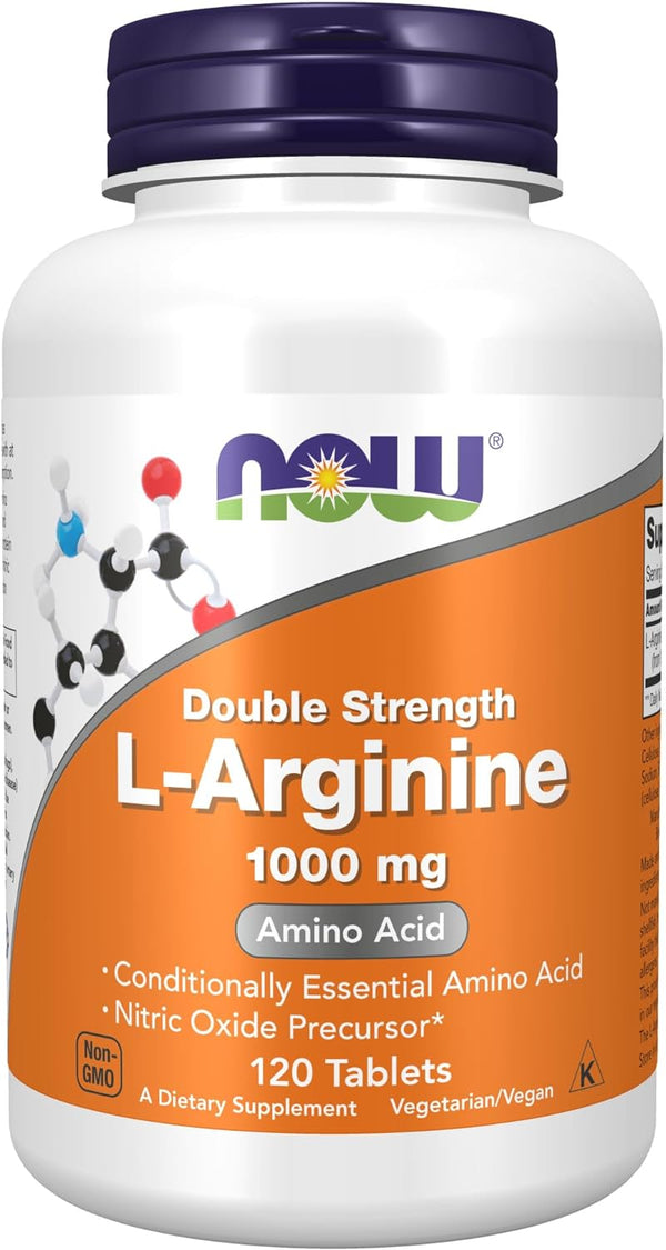 NOW Supplements, L-Carnitine 1,000 mg, Purest Form, Amino Acid, 50-100 Tablets (1-2 pack)