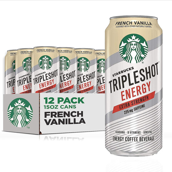 Starbucks Tripleshot Energy Espresso Coffee Beverage, French Vanilla, 15oz cans (12 Pack)