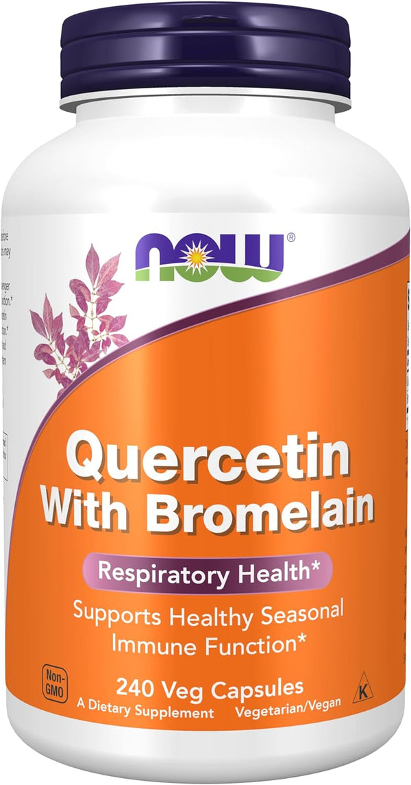 NOW Supplements , Quercetin with Bromelain, Balanced Immune System*, 60-120-240 Veg Capsules