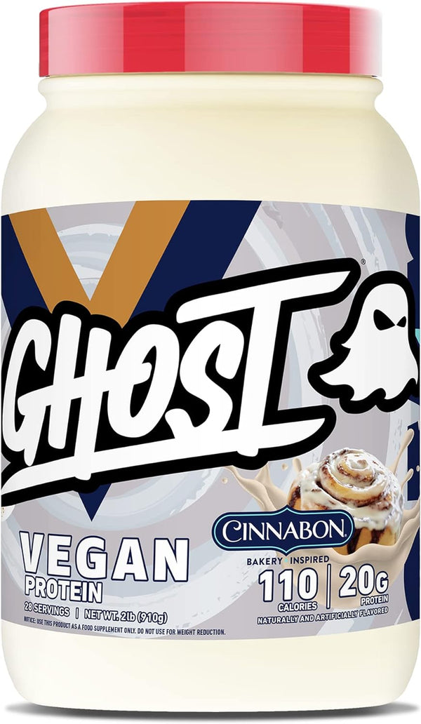 GHOST Vegan Protein Powder, Cinnabon - 2lb