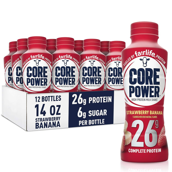 Core Power Fairlife Milk Shakes - Strawberry Banana | 12 Pack