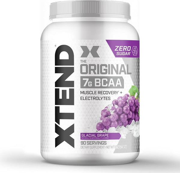 XTEND Original BCAA Powder 7g BCAA and 2.5g L-Glutamine, Sugar Free Post Workout Muscle Recovery Drink with Amino Acids for Men & Women, 90 Servings