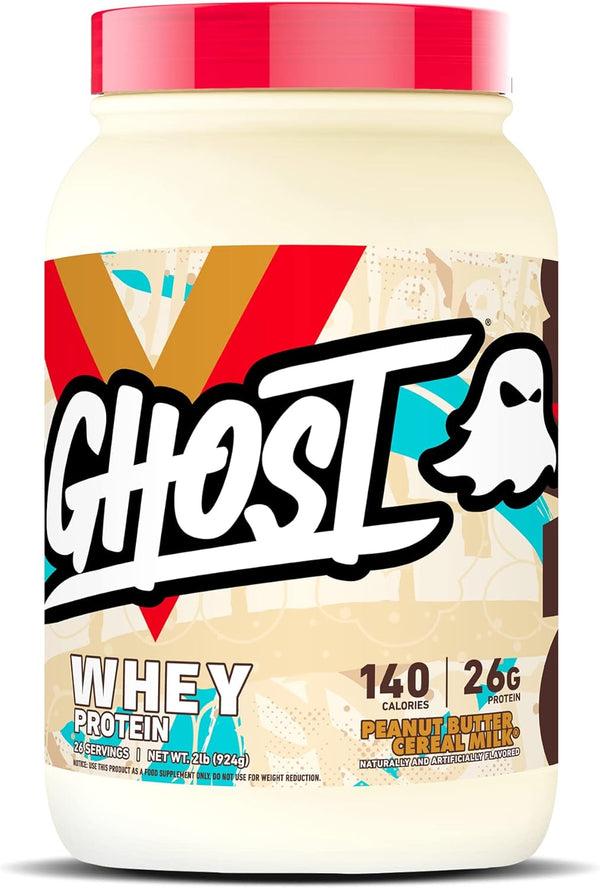 GHOST Whey Protein Powder, Peanut Butter Cereal Milk, 2LB