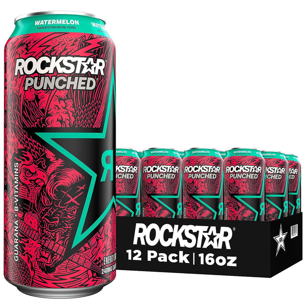 Rockstar Punched Energy Drink - Watermelon | 12 Pack