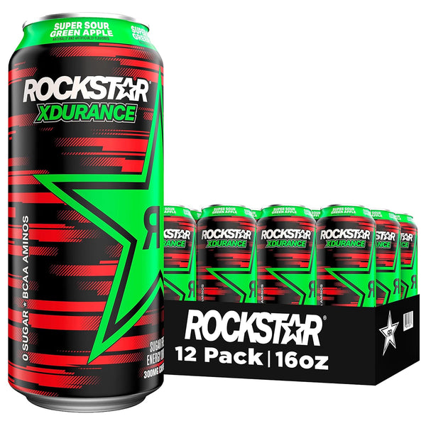 Rockstar Energy Drink - Super Sour Green Apple | 12 Pack