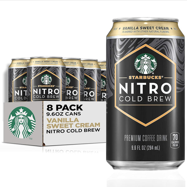 Starbucks Nitro Cold Brew, Vanilla Sweet Cream, 9.6oz (8 Pack)