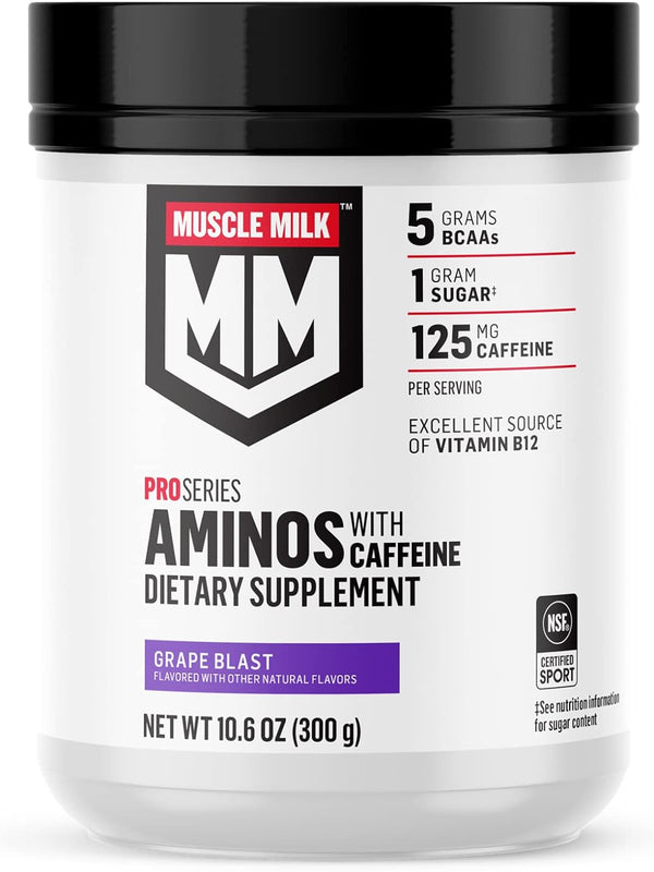 Muscle Milk Pro Series Aminos Powder Supplement, Grape Blast, 10.6oz, 25 Servings