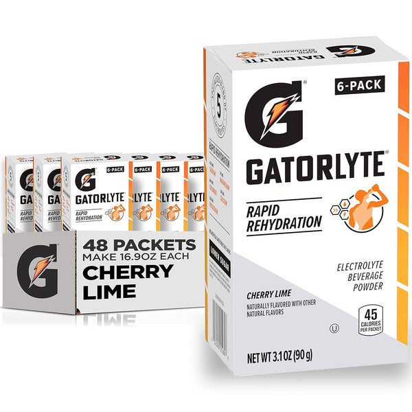 Gatorlyte Electrolyte Beverage, Cherry Lime, 16.9oz 48 pack