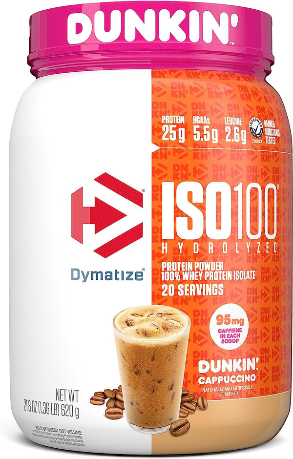 Dymatize ISO100 Hydrolyzed Protein Powder - Dunkin' Cappuccino