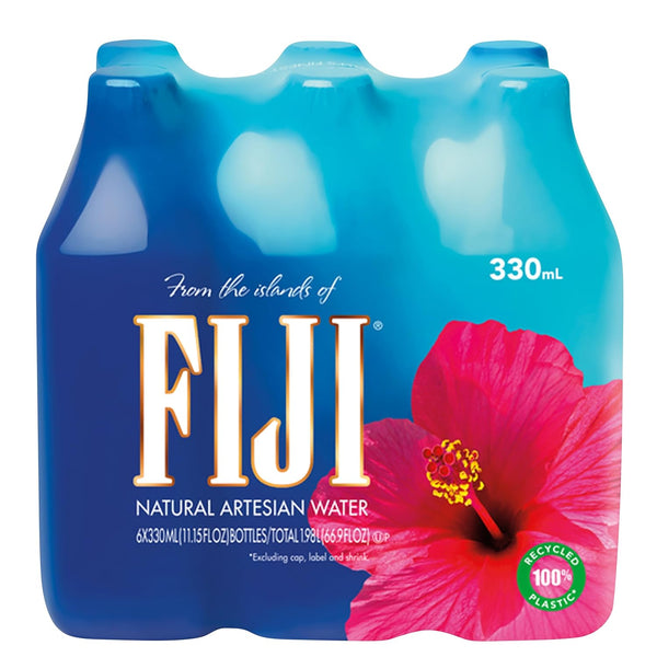 FIJI Natural Artesian Water 330 mL / 11.15 Fl Oz | 6 Pack